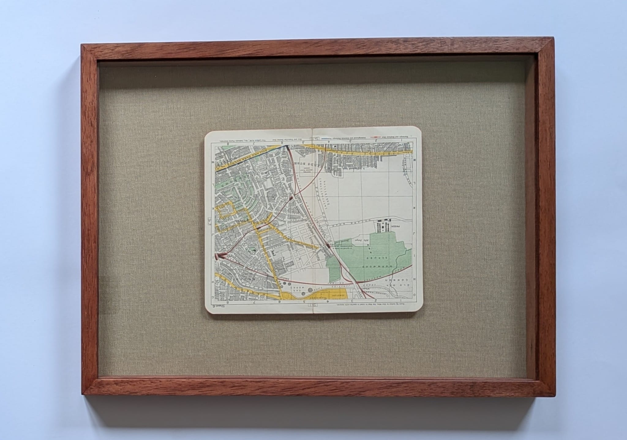 Vintage poster framed with UV-protective glazing